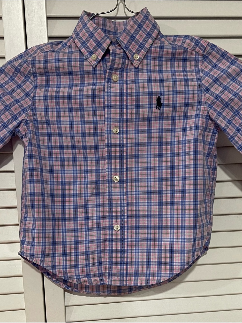 Ralph Lauren Pink & Blue Plaid Button-Down Shirt